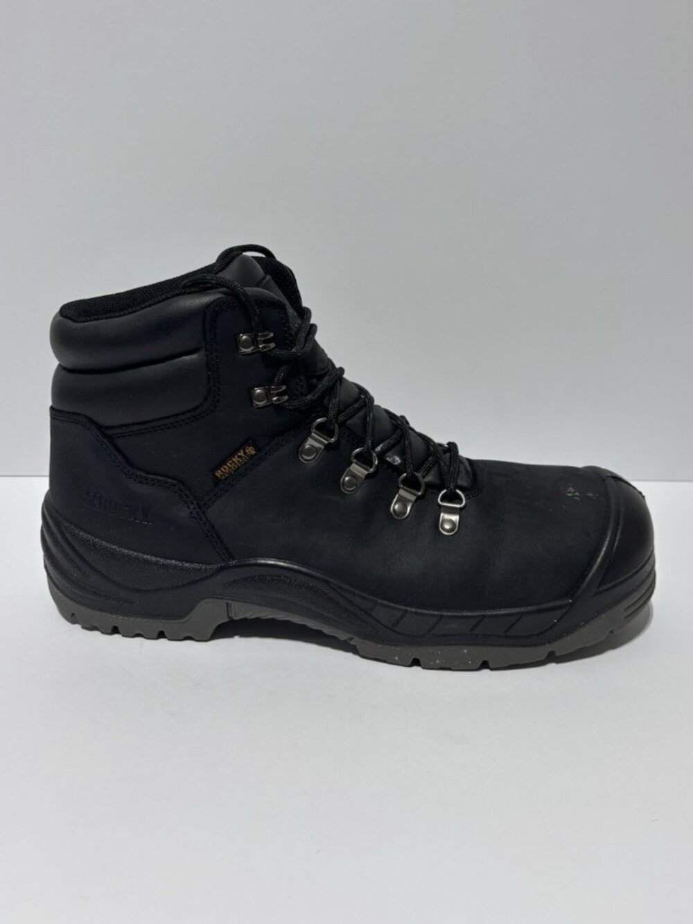 Rocky Men’s Worksmart Composite Toe Work Boots Black, Size 11 M